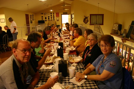 group of people at chaneys barn